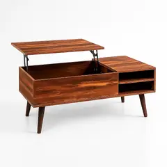 HABITA2 CHILE - Mesa De Centro Rectangular Maddie Madera Oscura