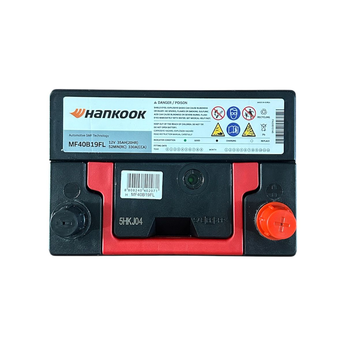 HANKOOK - Batería de Auto 35 Ah Positivo Derecho 330 CCA