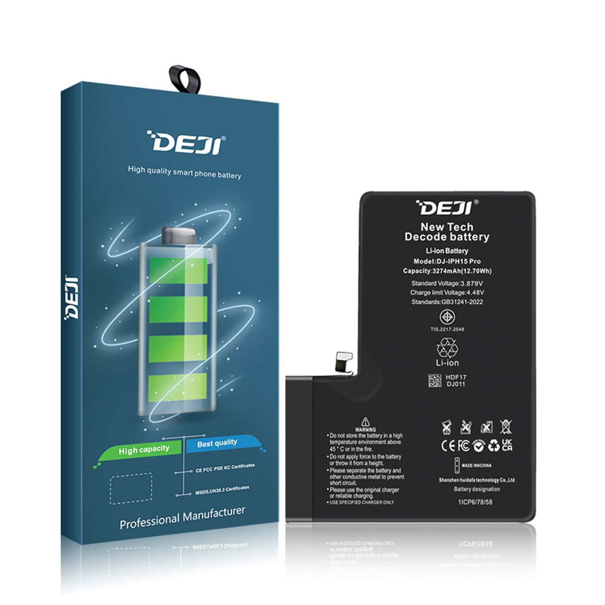 GENERICO - Batería Programada para Iphone 15 Pro Marca Deji