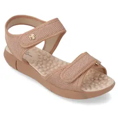 MODARE - Sandalias planas Beige Velcro