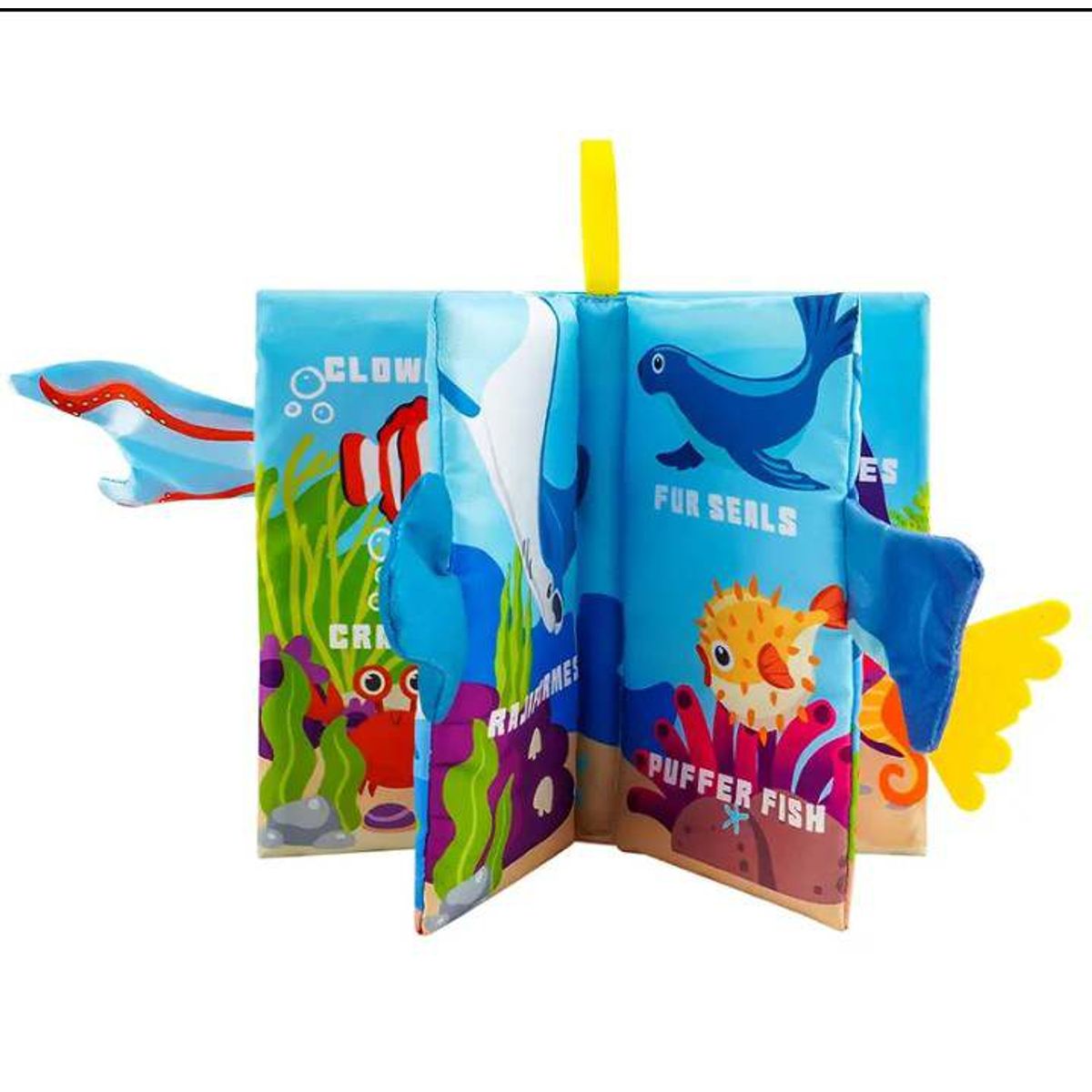 GENERICO - Libro de tela educación sensorial suave para bebe en inglés 24 x 19.5 cm