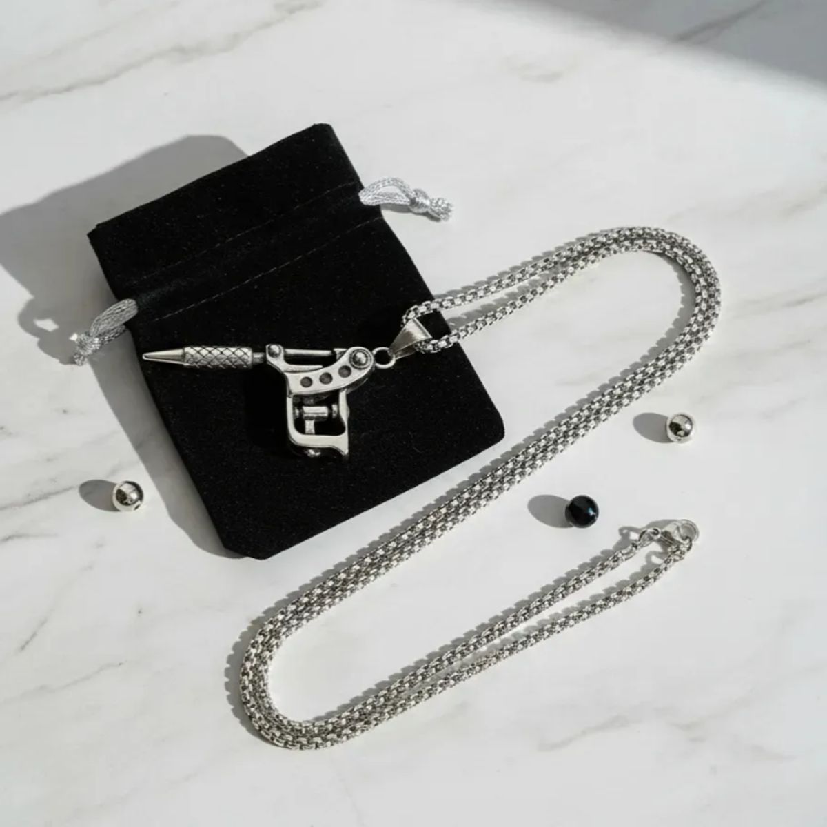 GENERICO - Collar Tatuador Maquina De Tatuajes Hombre Mujer