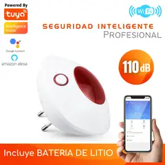 D MOTICA - Sirena Interior Alarma Wifi Inteligente 220V-110Db-15W Con Batería