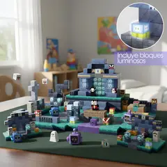 HOMEBRANDT - Bloques Magnéticos Tipo Minecraft Underworld 190pcs Con 17 De Luz