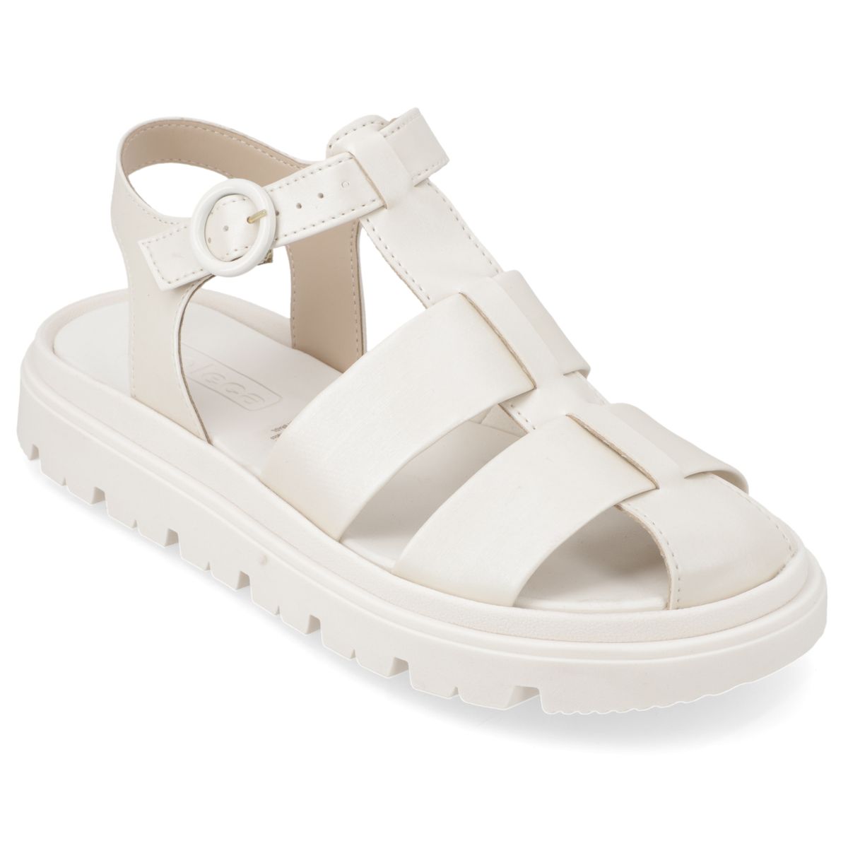 MOLECA - Sandalias planas Moleca Blanco Hebilla