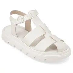 MOLECA - Sandalias planas Blanco Hebilla