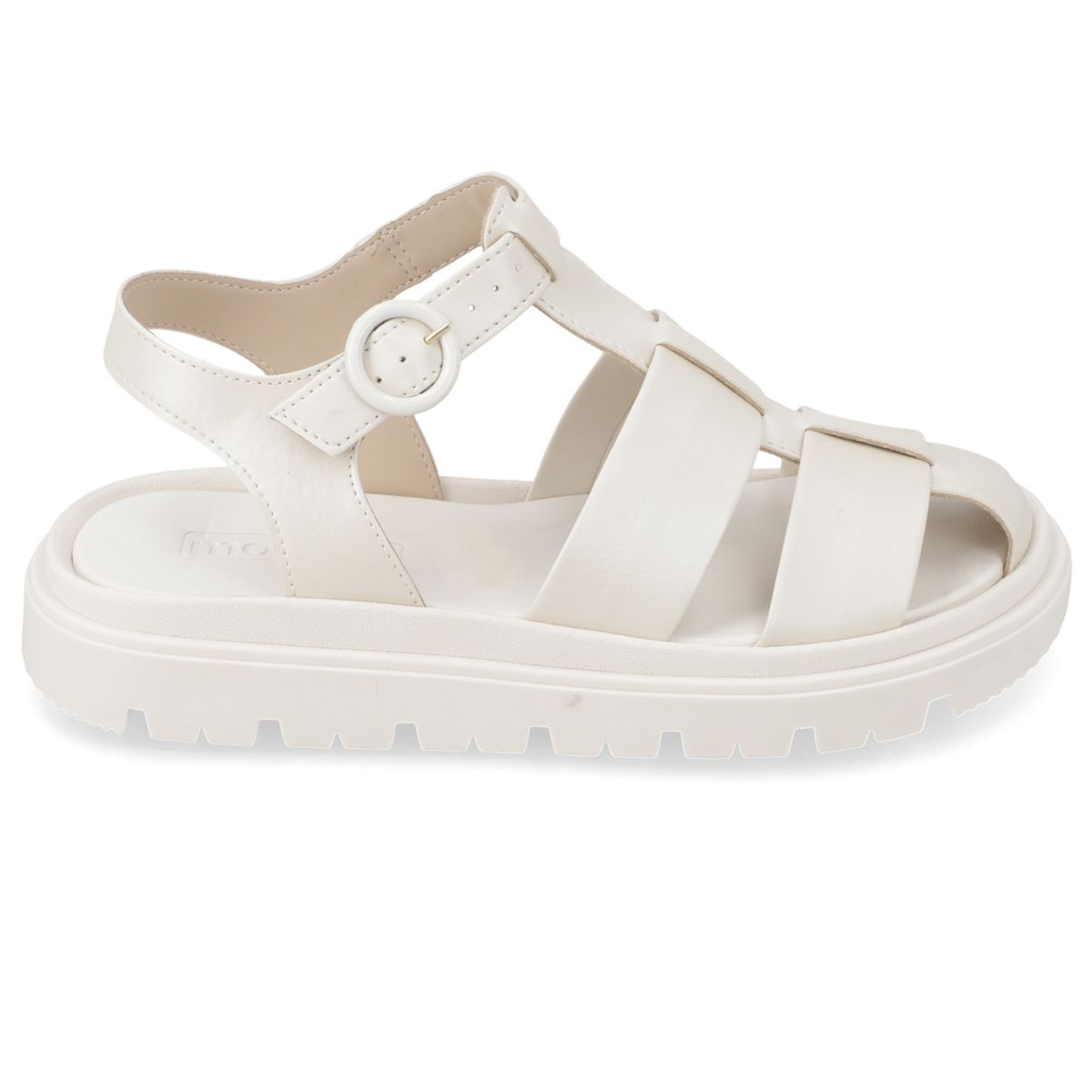 MOLECA - Sandalias planas Moleca Blanco Hebilla
