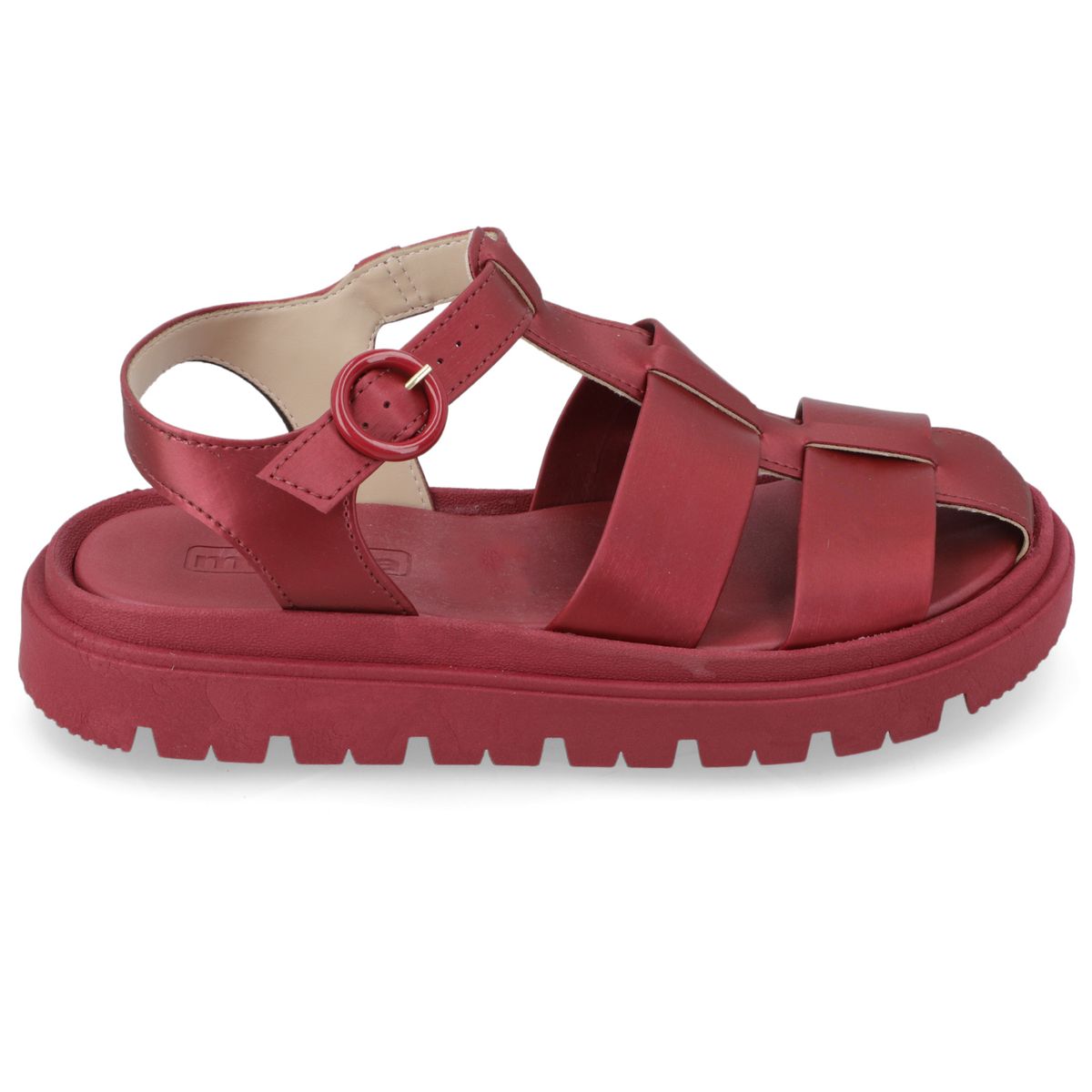 MOLECA - Sandalias planas Moleca Burdeos Hebilla