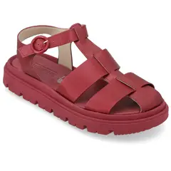 MOLECA - Sandalias planas Burdeos Hebilla