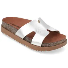 MOLECA - Sandalias planas Plateado Sin amarre Slip on