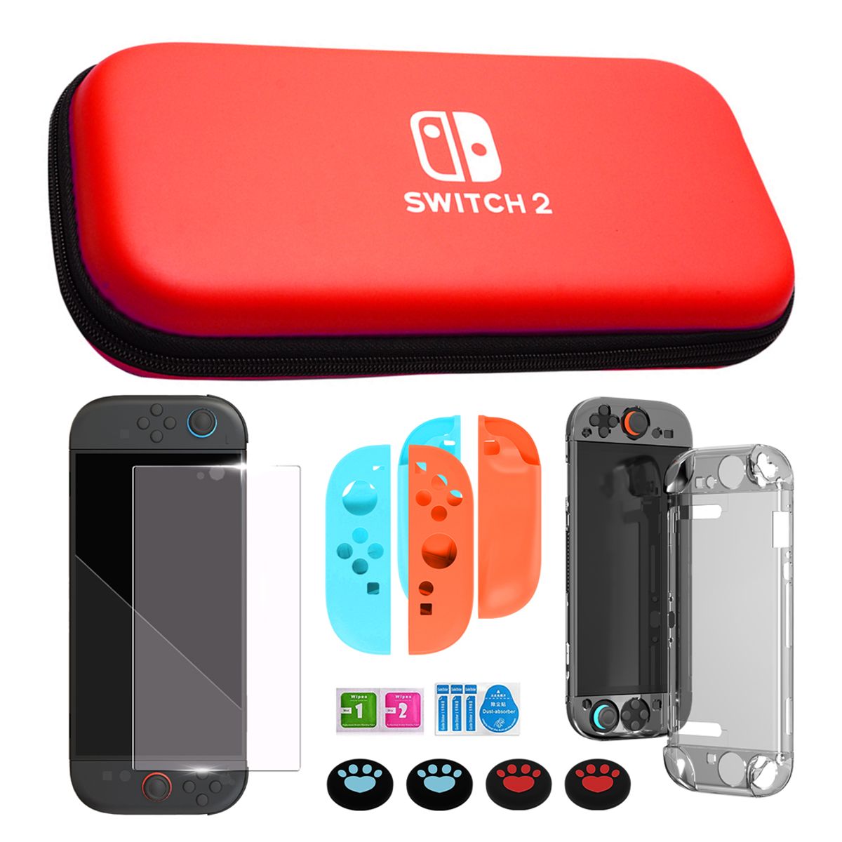 GENERICO - Estuche Bolso Para Nintendo Switch 2 / kit Mica Grips Carcasa Rj