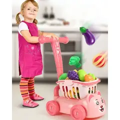 GENERICO - CARRO ANDADOR CORREPASILLOS DE COMPRAS FRUTAS Y VERDURAS.