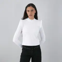 RAINDOOR - Polera Manga Larga Vuelos Broderie Mujer