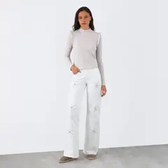 RAINDOOR - Polera Manga Larga Vuelos Broderie Mujer