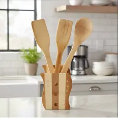 GENERICO - Set Cucharas de Madera de Bambú