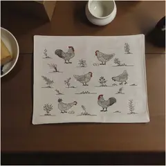 GENERICO - Set 6 Individuales de Lino 35x45 Repelente a Liquido-antimancha md13