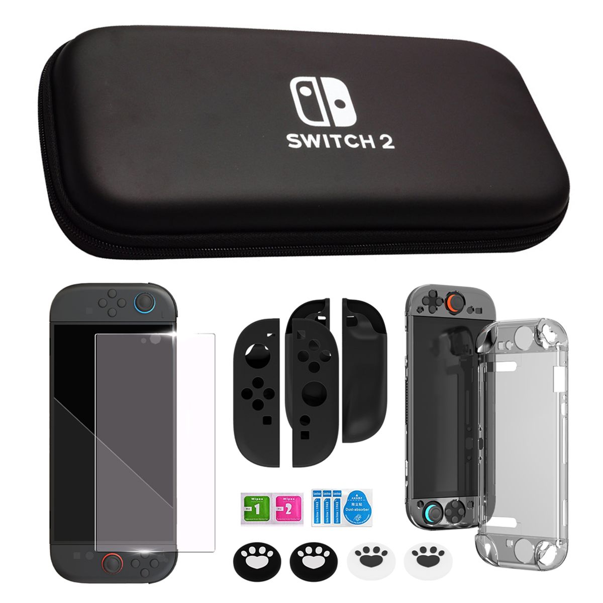 GENERICO - Estuche Bolso Para Nintendo Switch 2 / kit Mica Grips Carcasa NG