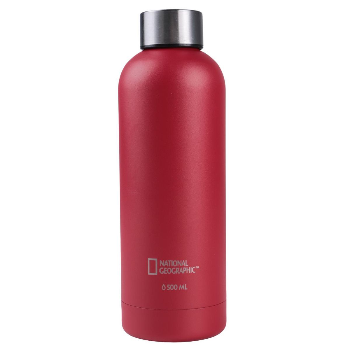 NATIONAL GEOGRAPHIC - Botella Metálica Térmica Boca Angosta 500ml Roja