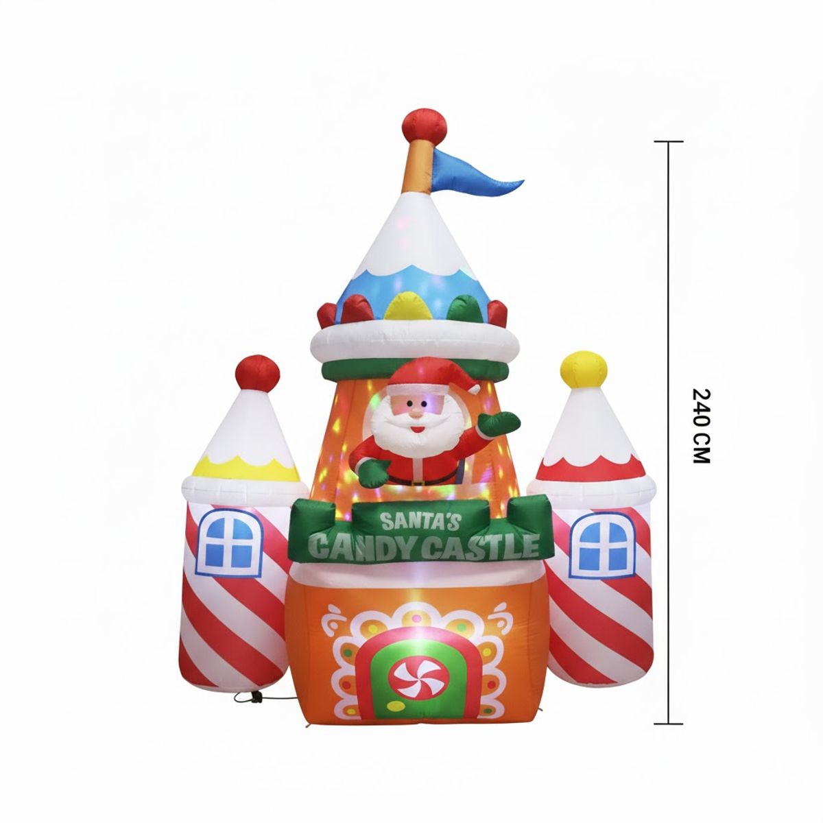 GENERICO - INFLABLE NAVIDEÑO CASTILLO DE CARAMELO 240CM