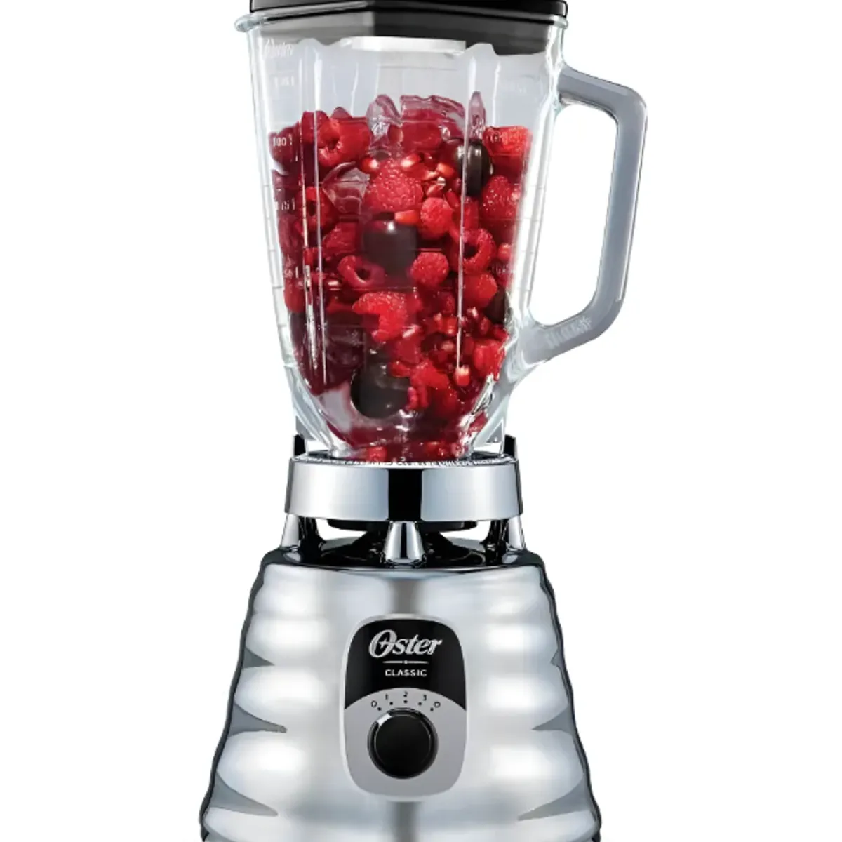 OSTER - Licuadora Clásica Oster® Cromo Con Perilla Ergonómica De 3 V