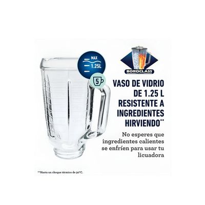 Imagen 2 del producto Licuadora Clásica Oster® Cromo Con Perilla Ergonómica De 3 V