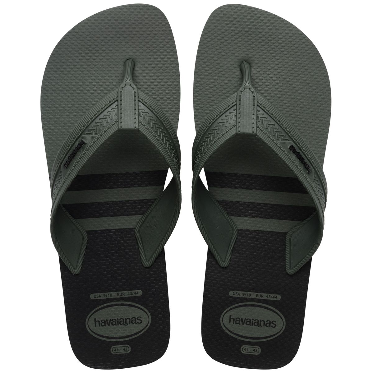 HAVAIANAS - Sandalia Hombre City Basic Verde Oliva Negro Havaianas