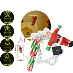 GENERICO - Pascuero En Escalera 150cm Led Solares Navidad Surtido Amrillo