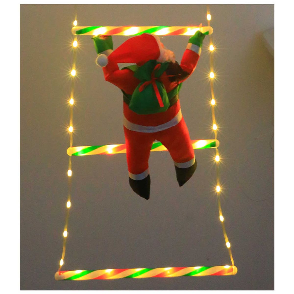 GENERICO - Pascuero En Escalera 150cm Led Solares Navidad Surtido Amrillo