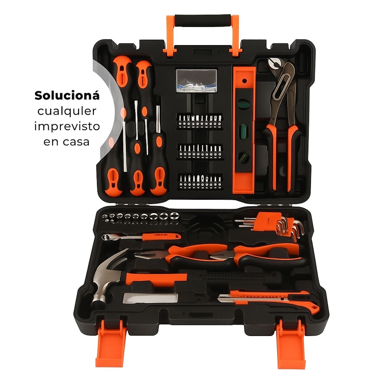 BLACK+DECKER - Set 153 Piezas Herramientas Manuales Black+Decker BMT153C-LA Color Negro