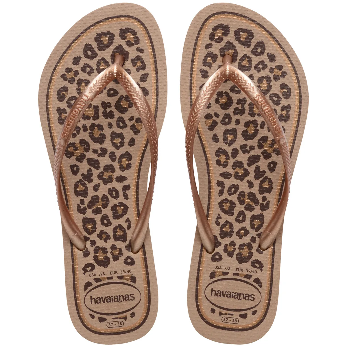 HAVAIANAS - Sandalia Mujer Slim Animals Dorado Rose Havaianas