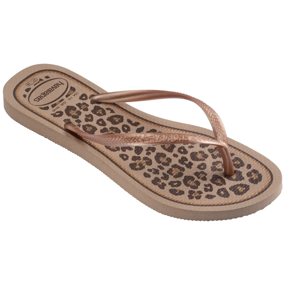 HAVAIANAS - Sandalia Mujer Slim Animals Dorado Rose Havaianas