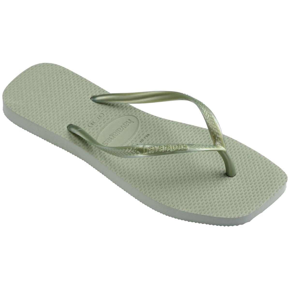 HAVAIANAS - Sandalia Mujer Slim Square Verde Humo Havaianas