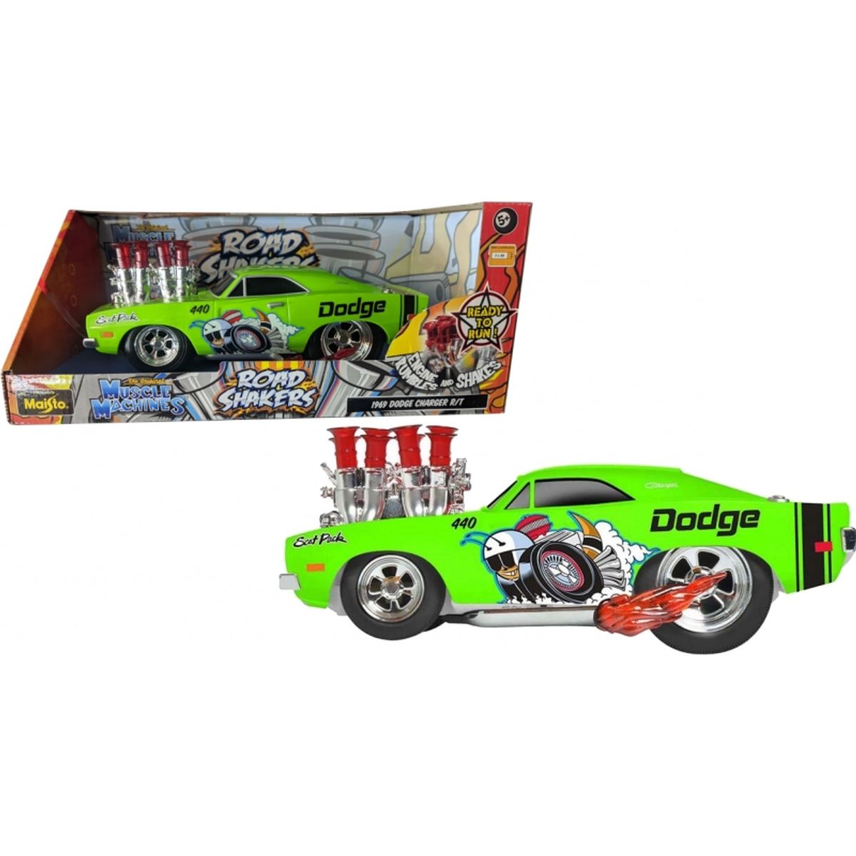 MAISTO - MAISTO 81360 1-18 MUSCLE MACHINES ROAD SHAKERS ~ 1969 DODGE