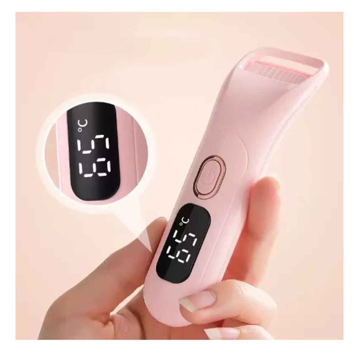 GENERICO - Encrespador Rizador Pestañas Electrico Recarga Usb ROSA