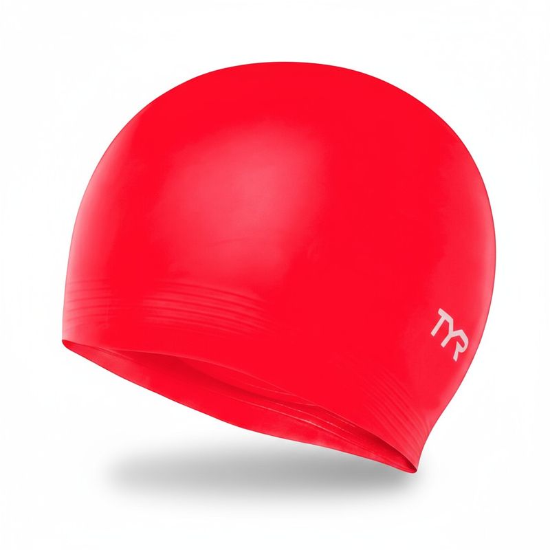 TYR - Gorra de Natación TYR Latex ROJO