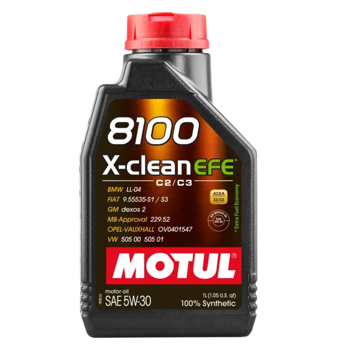 MOTUL - Motul 8100 X-clean EFE 5W-30 – 100% Sintético C2/C3 – 1 Litro