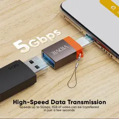 GENERICO - Adaptador Otg De Transmisión De Datos 5 Gbps Hub Usb Tipo C