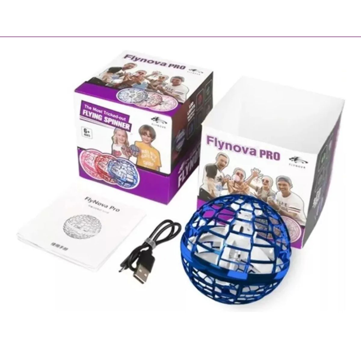 GENERICO - Pelota Voladora Esfera Luz Led Rgb Mini Drone Color Azul