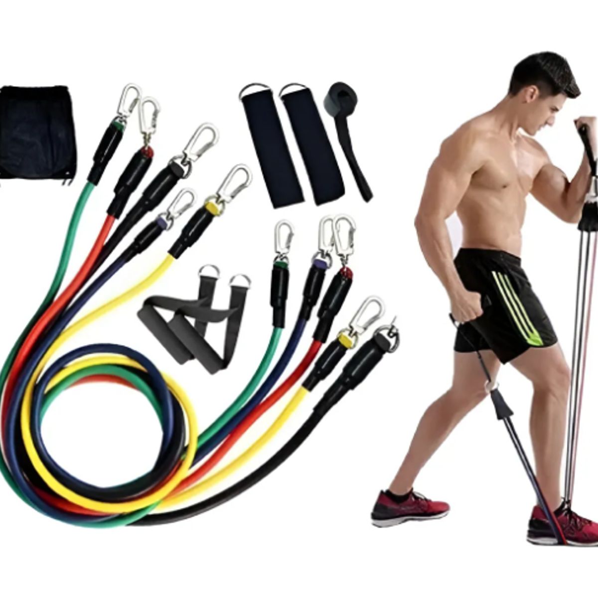 GENERICO - Bandas Elasticas Kit Teratubos Sportfitness Set X5 Ejercicio