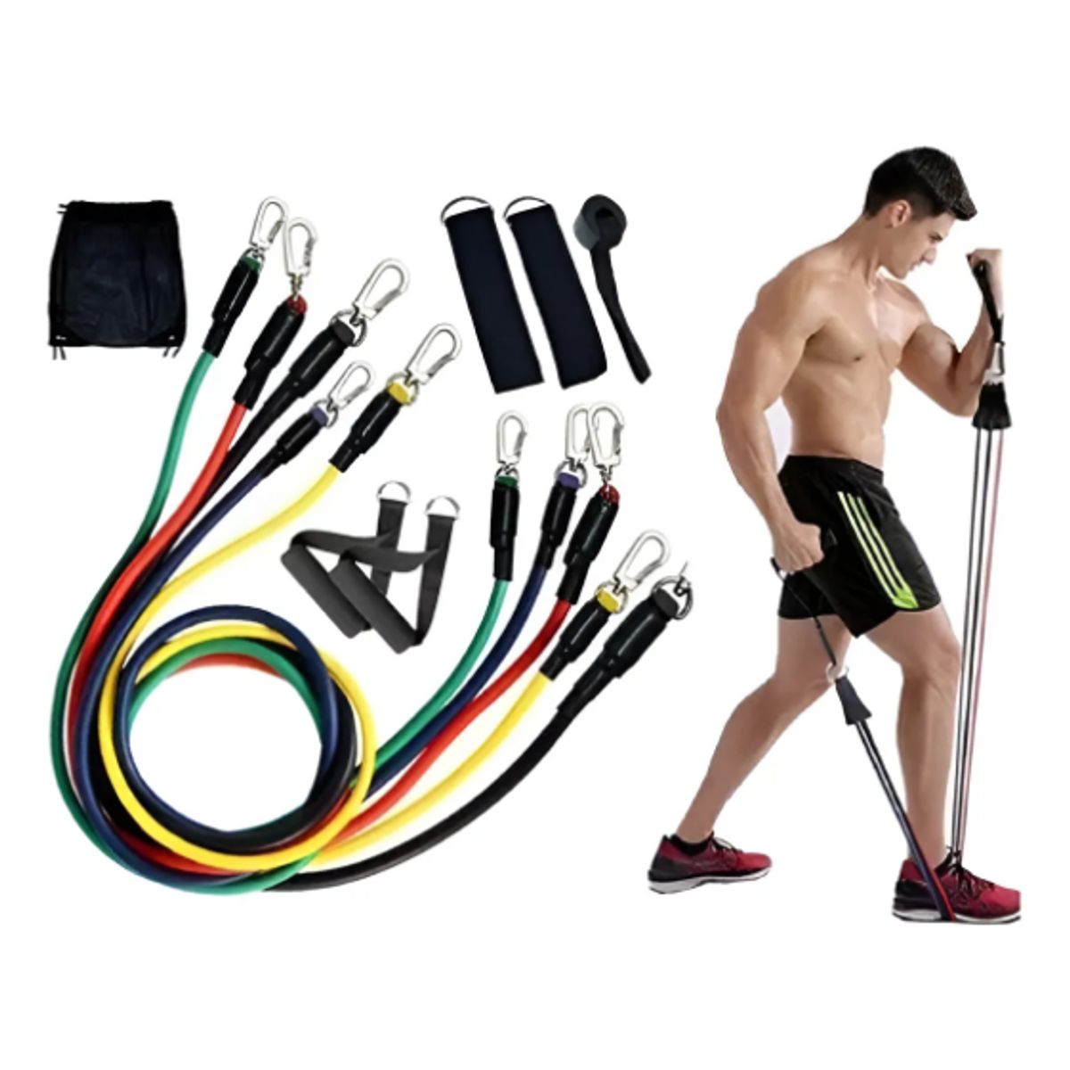 GENERICO - Bandas Elasticas Kit Teratubos Sportfitness Set X5 Ejercicio
