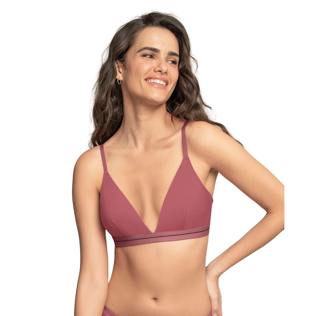 LEONISA - Leonisa Sostén triangular en algodón liviano y cómodo 091099 Salmón