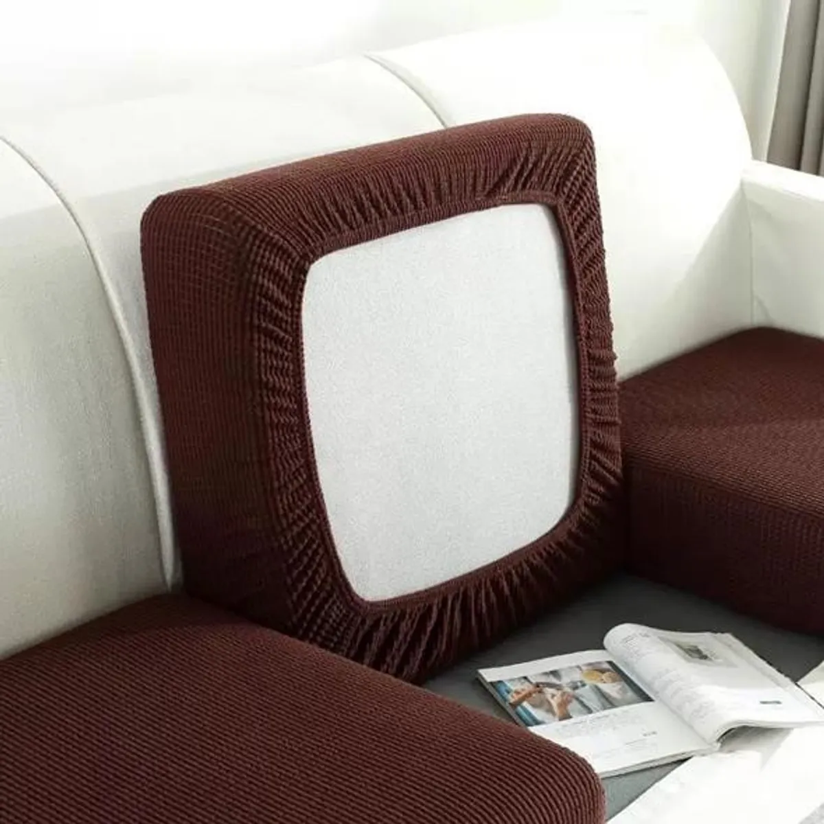 GENERICO - FUNDA DE ASIENTO PARA COJIN DE SOFA  PACK 6