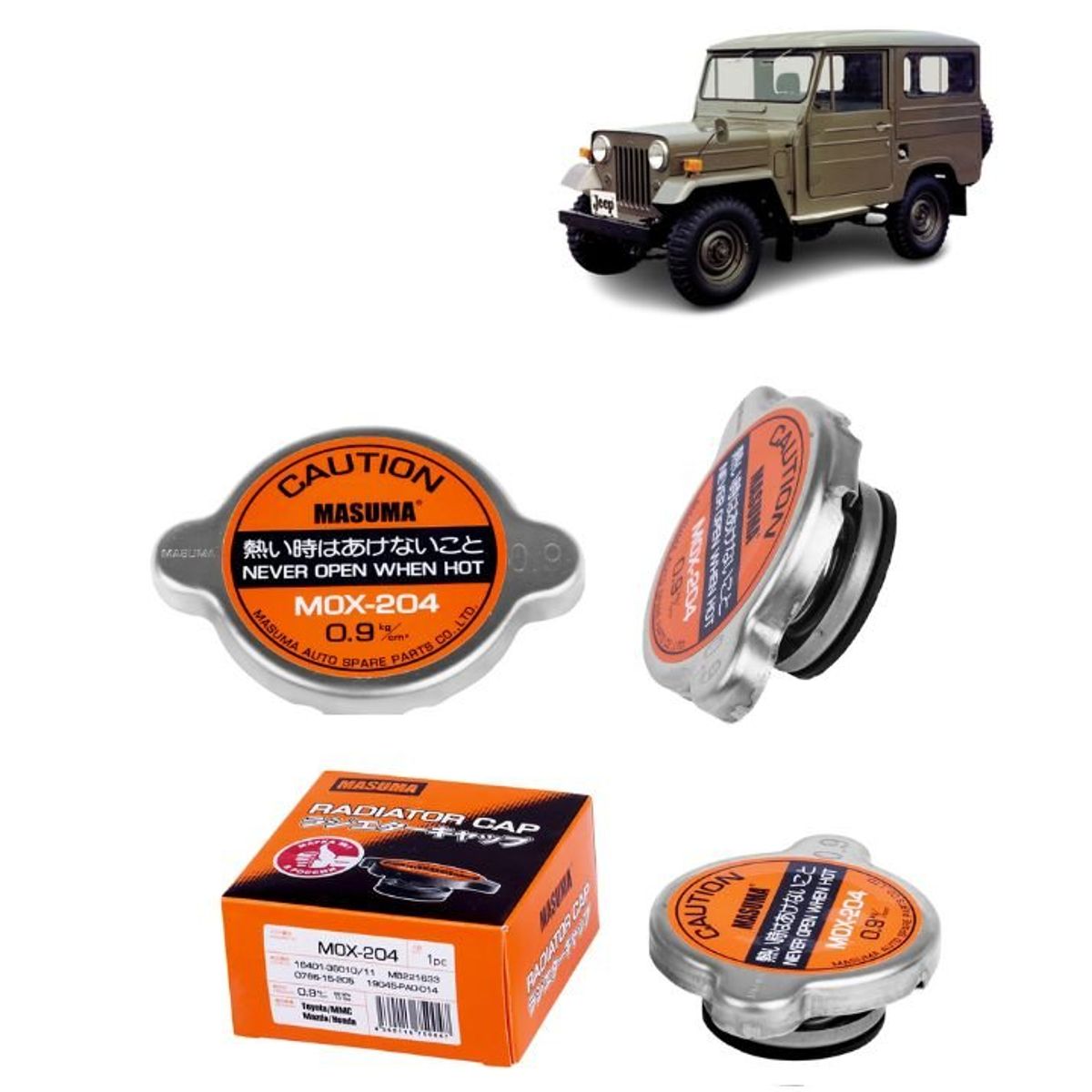 GENERICO - Tapa de Radiador Masuma Para Mitsubishi Jeep 27L MOX-204