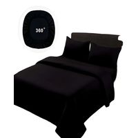 SET DE SABANAS DE 500 HILOS KING COLOR NEGRO