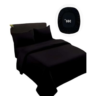 Imagen 2 del producto SET DE SABANAS DE 500 HILOS KING COLOR NEGRO