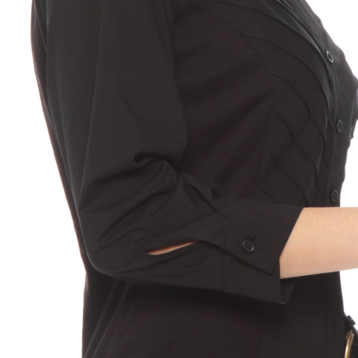 WADOS - BLUSA MANGA 3/4  CON ALFORZA EN DELANTERO