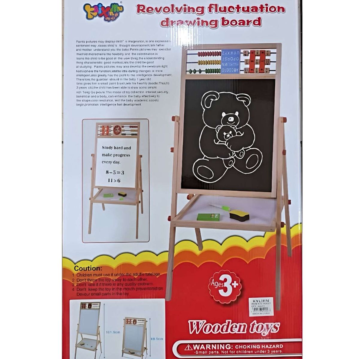 GENERICO - PIZARRA ATRIL INFANTIL DOBLE CARA TIZA Y PLUMÓN