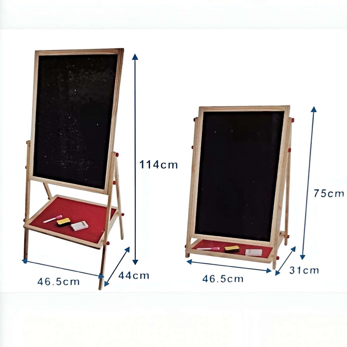 GENERICO - PIZARRA ATRIL INFANTIL DOBLE CARA TIZA Y PLUMÓN