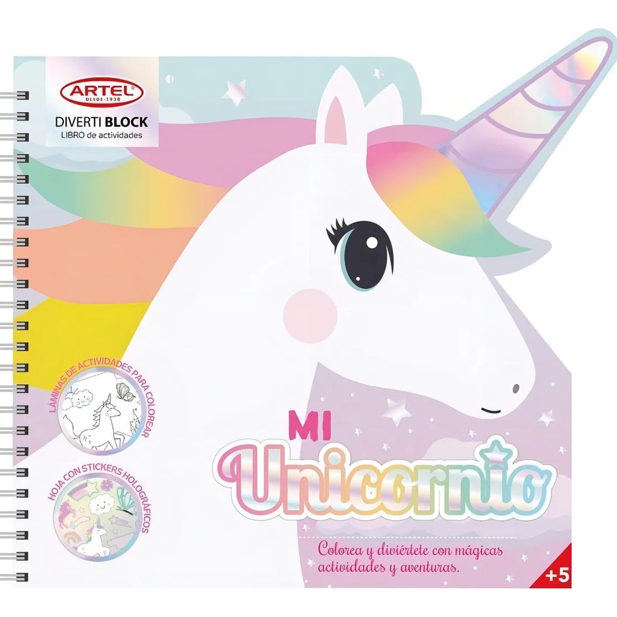 ARTEL - Block Para Colorear Y Pintar Unicornio Divertiblock