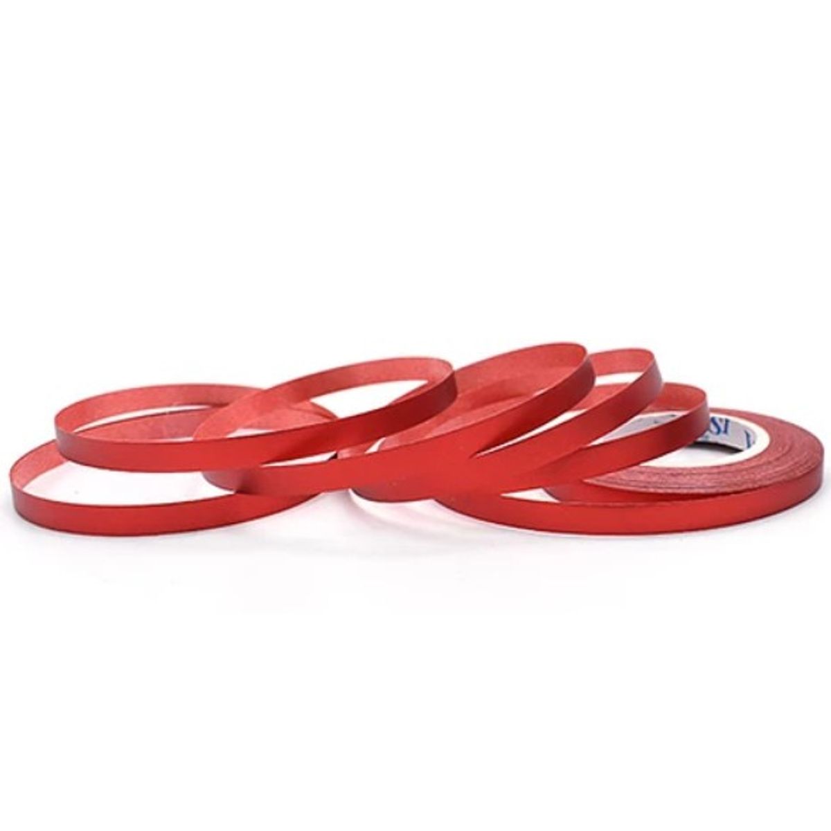 GENERICO - Cinta Metalizada Rojo Mate De 5Mm X 10M 6 Pcs